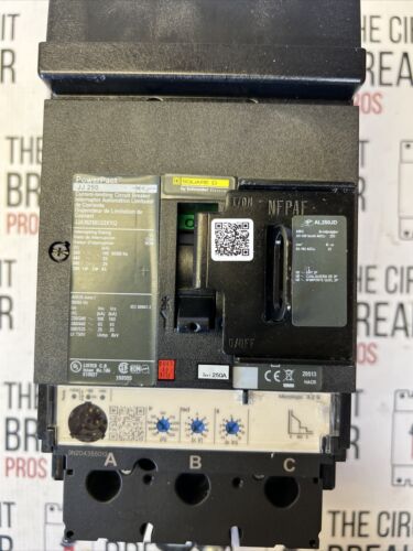SQUARE D JJA36250U33X 250A 3 Pole 600V LSI SQD CIRCUIT BREAKER New Surplus WRNTY