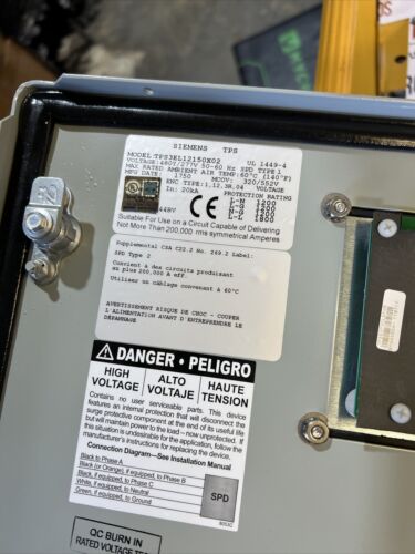 Siemens TPS3EL12150x02 Surge Protection Device 3Phase 4W 120/208V Wye New In Box