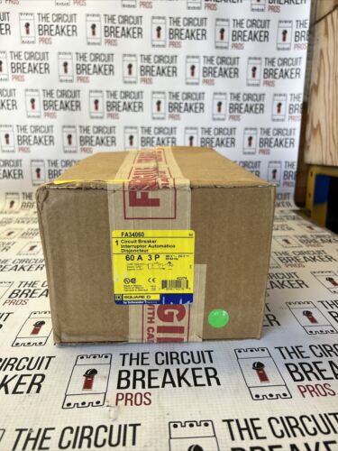 NEW SQUARE D 60 AMP I-LINE CIRCUIT BREAKER 480 VAC / 250 VDC 3 POLE FA34060