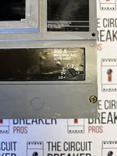 ITE Siemens JD62F400 2 Pole 400A 600V Circuit Breaker w/400A Trip