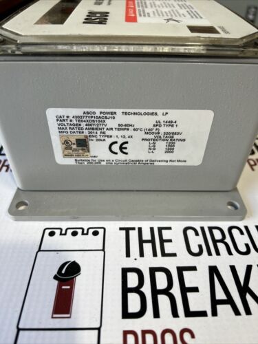 ASCO 400 Series Ext. Mount Surge Protective Device Protector TE04XDS104X B4E