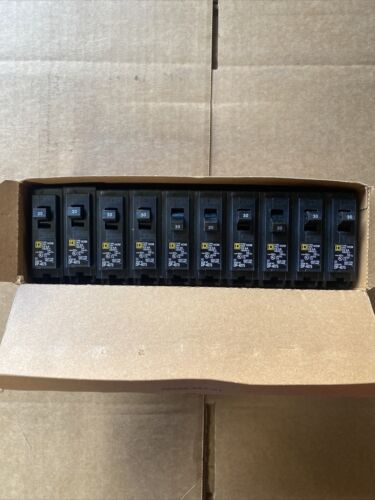 10-Square D HOM130 1-Pole 30-Amp 120/240V Plug-In Circuit Breaker
