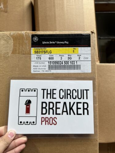 NEW - GE Spectra Series Bus Plug SB317SFLG 175 AMP 600V 3PH Breaker Type