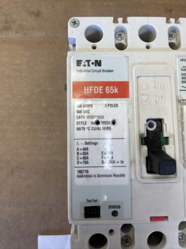 Eaton HFDE310022 Circuit Breaker 100A 3P New Surplus 1yr Warranty