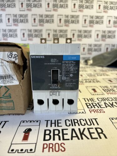 NGB3B125B Siemens / ITE 3Pole 125Amp 600V 14KA Type NGB BO Circuit Breaker WRNTY
