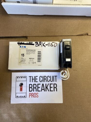 QBGF1015 CUTLER HAMMER 1 POLE 15 AMP 120V CIRCUIT BREAKER NEW