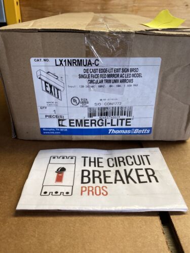 Thomas & Betts LX1NRMUA-C Edge Lit Exit Sign **Free Shipping**