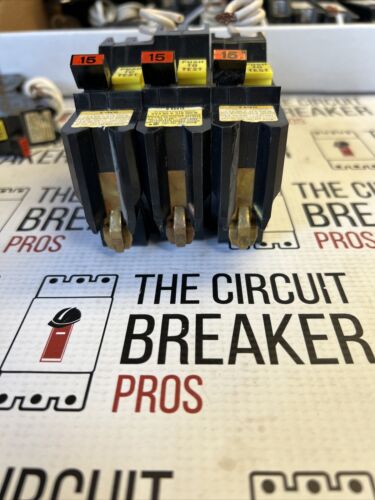 NA115GF Federal Pacific Stab Lock Breaker ,1 Pole 15 A GFI ,GFCI 120V Lot Of 3