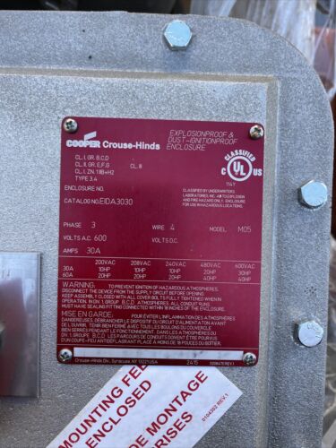Crouse Hinds EATON CORPORATION EIDA3030 / EIDA3030 (BRAND NEW)