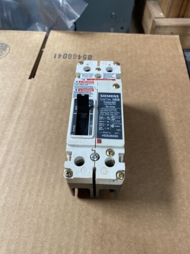 SIEMENS HEB HEB2B050 2 POLE 50 AMP 480V BREAKER
