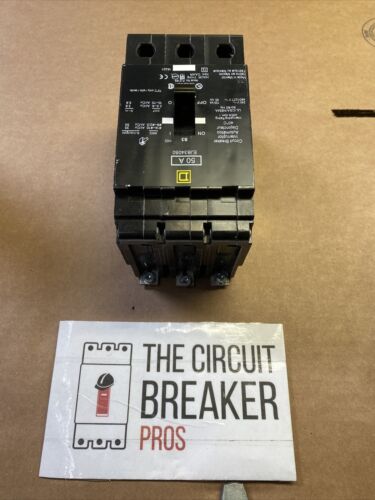 EJB34050 Molded Case 50A 480V Circuit Breaker 3Pole EJB Series EJB New Surplus