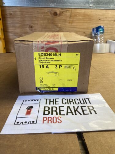 SQUARE D EDB34015LH 15A /277V 3P 18K New In Box