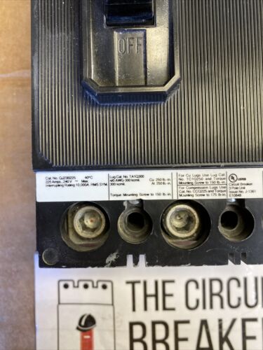 Siemens QJ23B225 Circuit Breaker 225Amp 3-Pole 240V Recon WRNTY