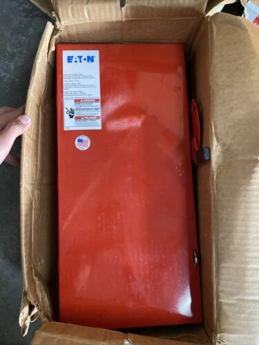 NEW EATON DG323NGBLORED 3PH 240V 100A - GENERAL DUTY SAFETY SWITCH