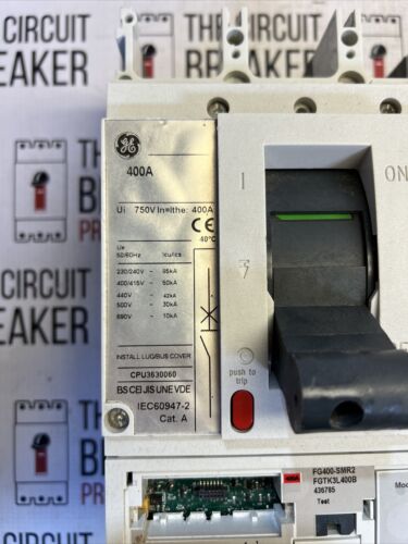 GE  FGN36KA0400R0  BOLT-ON MOLDED CASE BREAKER 400 AMP 3P 600VAC - NEW  Surplus