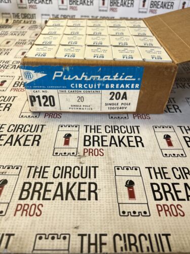 NEW 20 Amp PUSHMATIC 1 Pole ITE Gould Siemens Single Pole BREAKER P120 20A