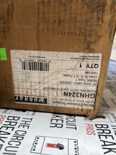 Murray GHN324N Safety Switch, 2P, 3W - NEW in Box