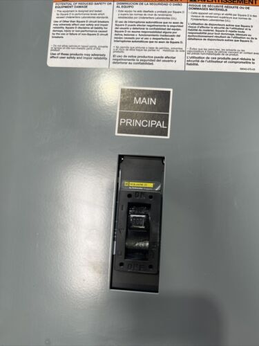 Square D NQ Interior Main Breaker Panel 100A 30spc 208Y/120 3ph 4wire Cu Bus New