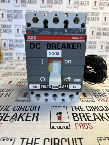 ABB S3N SACES3 CIRCUIT BREAKER 50 AMP 3 POLE 600V Aux& Shunt