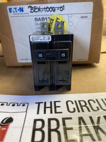 BAB2015 CUTLER HAMMER CIRCUIT BREAKER 2POLE 15AMP 240V NEW