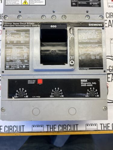 HLXD63B600 SIEMENS 3POLE 600AMP  CIRCUIT BREAKER "2 YEAR WARRANTY" W/S01JLD6 St