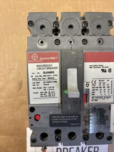 New No Box SELA36AI0030 GE Mag-Break 30 Amp