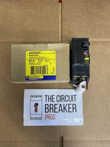 QO220GFI SQUARE D 2POLE 20A 240V GFI CIRCUIT BREAKER NEW
