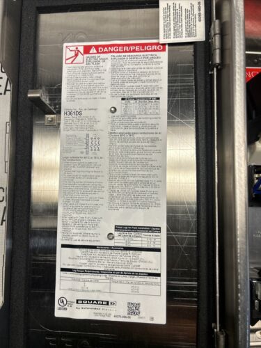 H361DS SQUARE D 30 Amp 600v Fusable Stainless Disconnect New