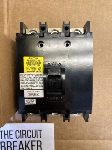 SQUARE D 3 POLE 225 AMP MOLDED CASE SWITCH Q2L3000M