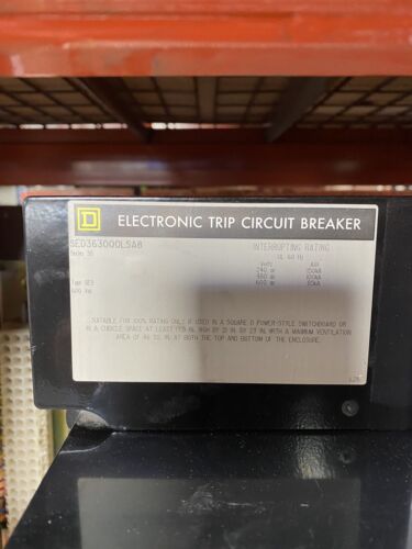 SED363000LSA8 Square D 3000A 600V Drawout Micrologic LSI 1YR WRNTY SED363000LS
