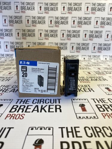 Lot Of 10- EATON CUTLER-HAMMER BR120 C120 20 AMP SINGLE POLE CIRCUIT BREAKER