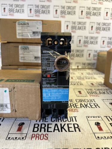 ED42B070 Siemens Molded Case Circuit Breaker 2 Pole 70 Amp 480V NEW WRNTY