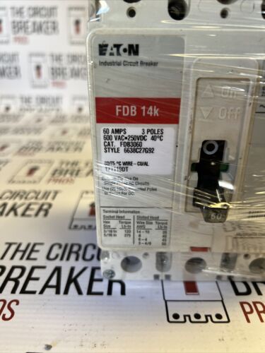 CUTLER HAMMER FDB3060 N 60A 600V 3P NEW SURPLUS WRNTY
