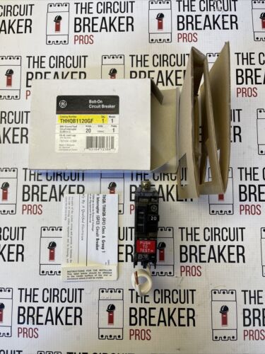 THHQB1120GF GENERAL ELECTRIC 1POLE 20AMP 120V 22KA CIRCUIT BREAKER NEW