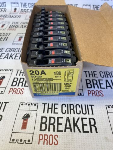 QO120 Square D 1pole 20amp 120V 10Ka Circuit Breaker NEW Box Of 10 
