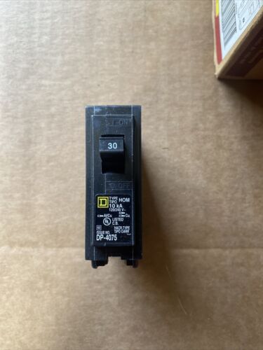 10-Square D HOM130 1-Pole 30-Amp 120/240V Plug-In Circuit Breaker