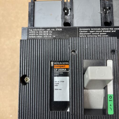 Merlin Gerin CF250NA 37018 Molded Case Switch 250A 480V Compact