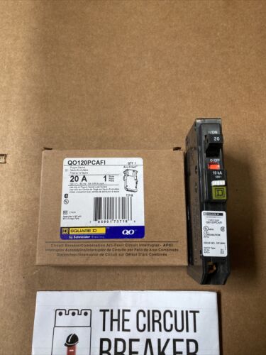 NEW IN BOX SQUARE D QO120PCAFI COMBO AFCI NEUTRAL CIRCUIT BREAKER