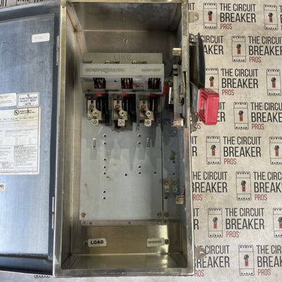 New Surplus GE Heavy Duty Stainless Steel THN3362SS Safety Switch 60 Amp 600 V
