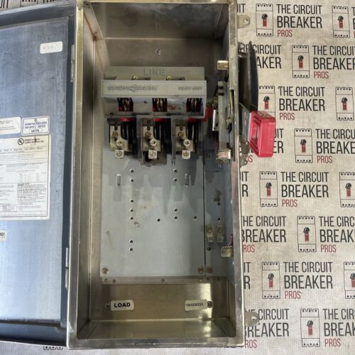 New Surplus GE Heavy Duty Stainless Steel THN3362SS Safety Switch 60 Amp 600 V