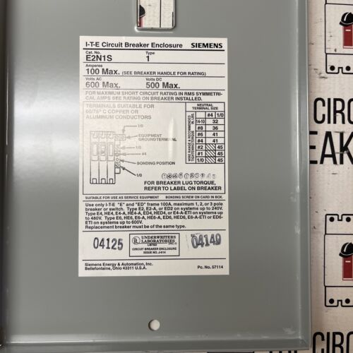 NEW Siemens E1SHED43B080 Enclosure Only