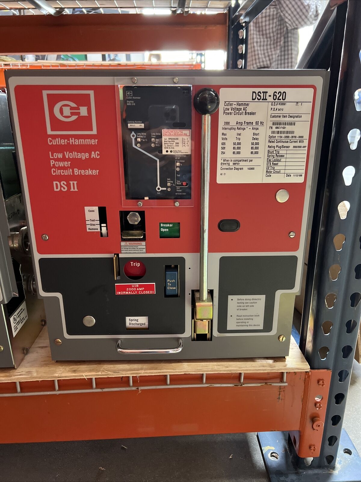 Cutler Hammer | DSII-620 | 2000 Amp | 635 Volt | 3 Pole | Circuit Breaker