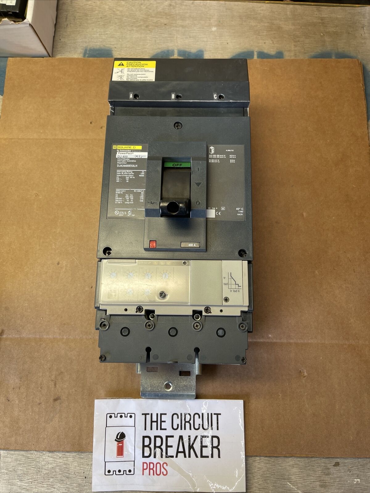 Square D | DJA34400E53LH | 400 Amp | 480 Volt | 3 Pole | Circuit Breaker