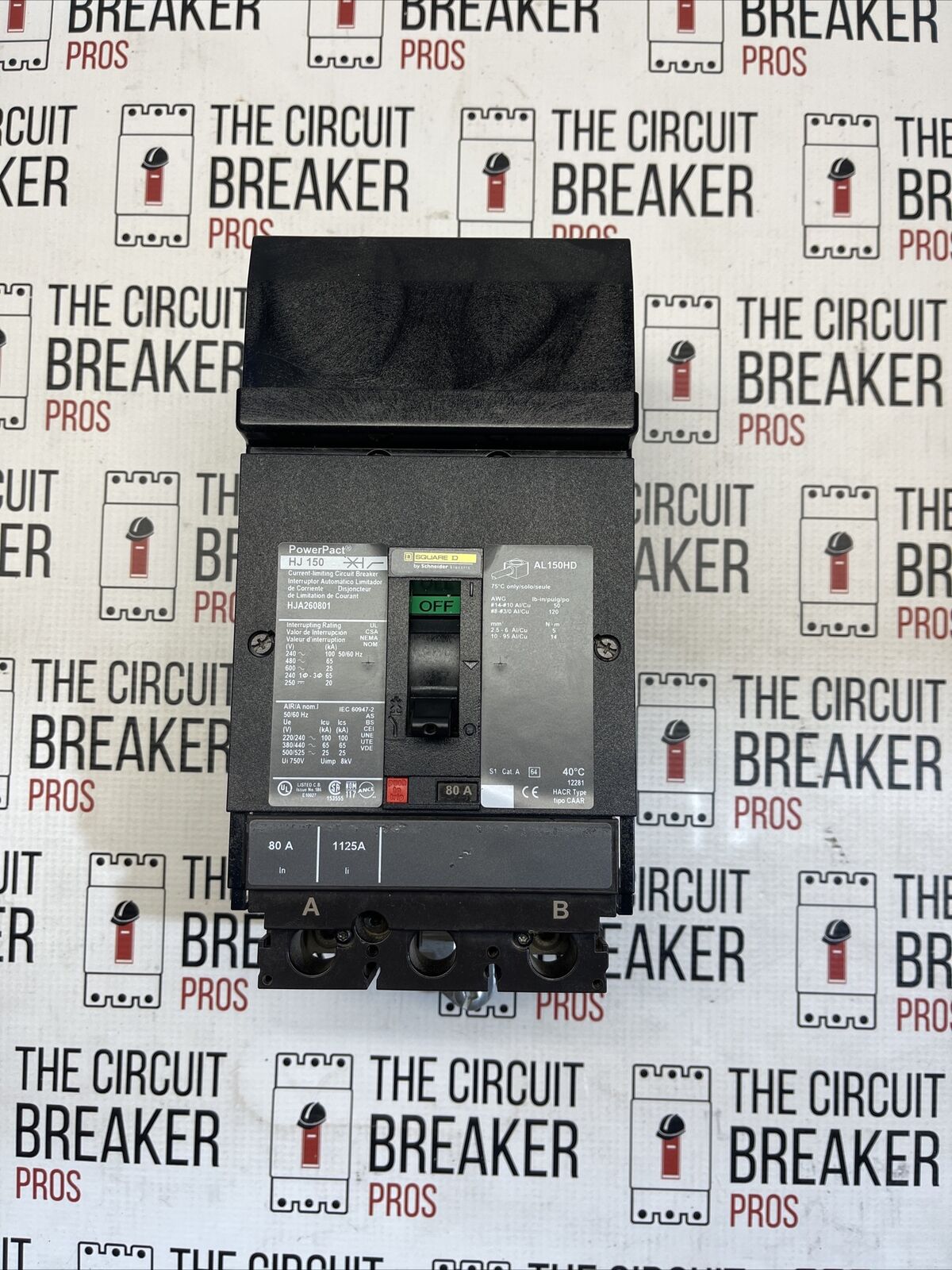 Square D | HJA260801 | 80 Amp | 600 Volt | 2 Pole | Circuit Breaker