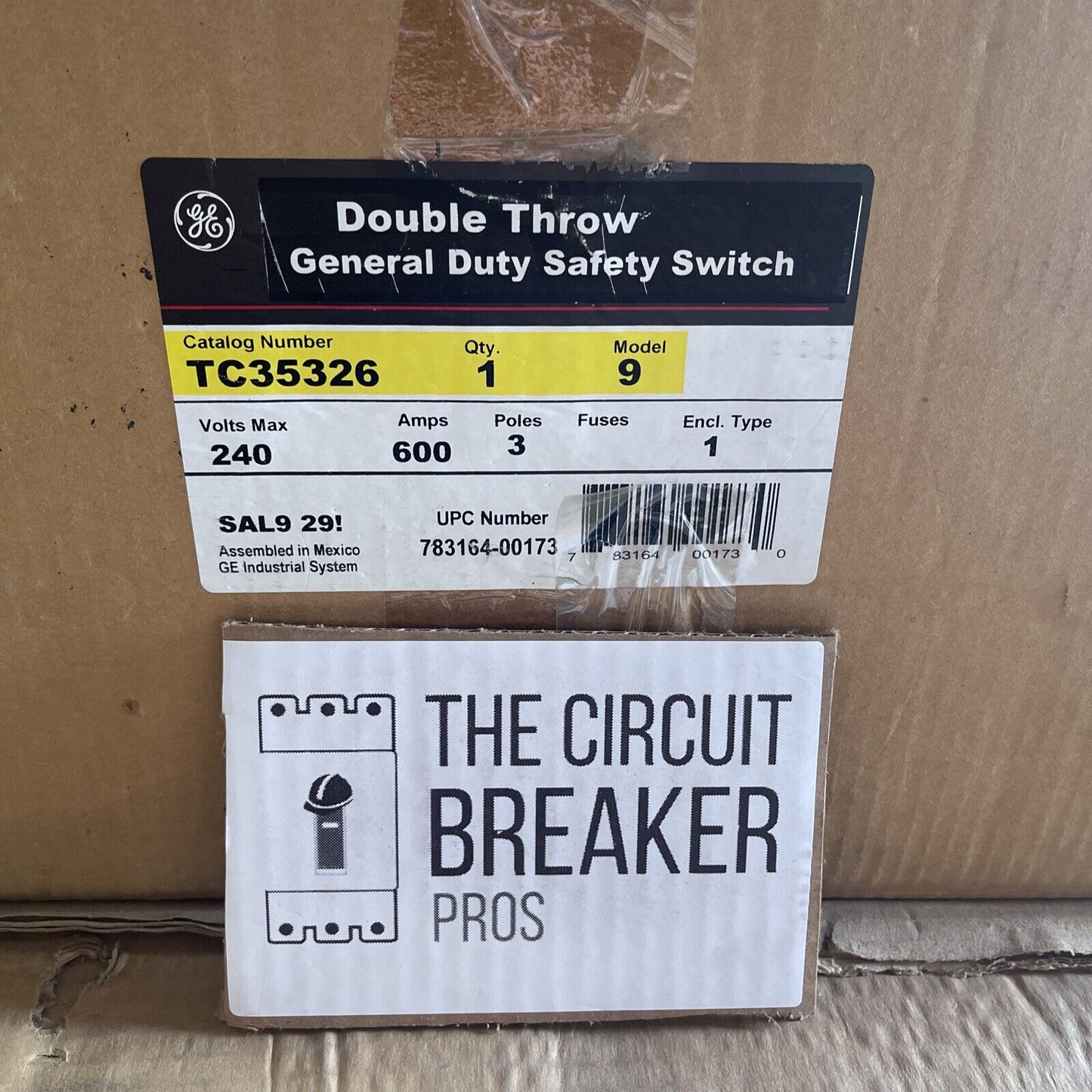 General Electric | TC35326 | 600 Amp | 240 Volt | 3 Pole | Safety Switch