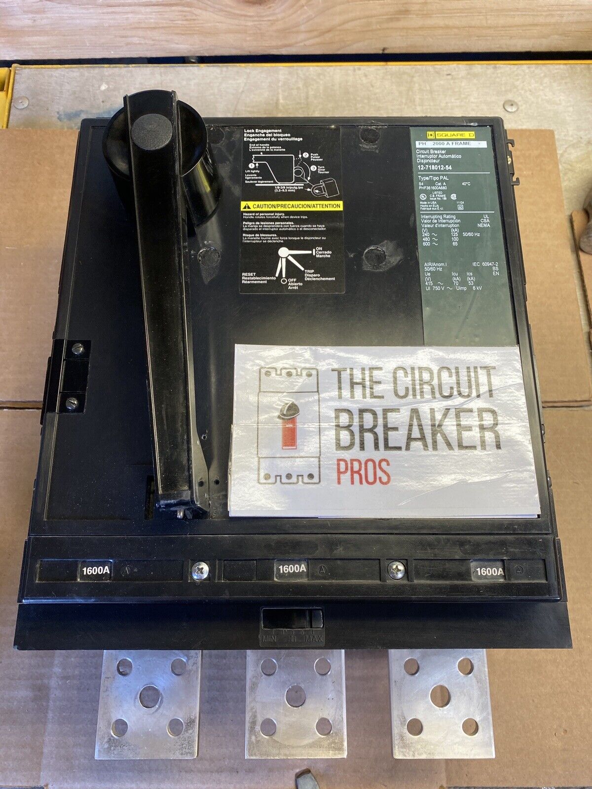 Square D | PHF361600A680 | 1600 Amp | 600 Volt | 3 Pole | Circuit Breaker