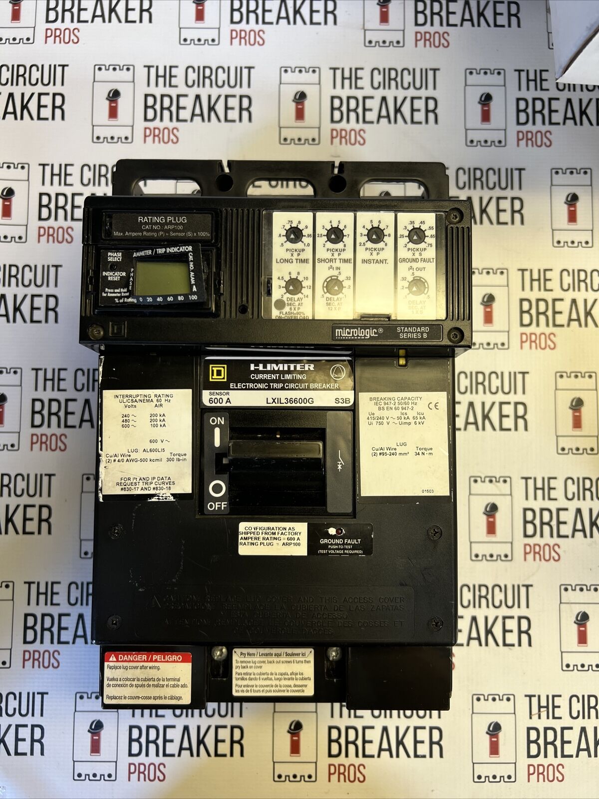 Square D LX LXI36600G 3 POLE 600 AMP 600V I-LINE CIRCUIT BREAKER LSIG GF RECON