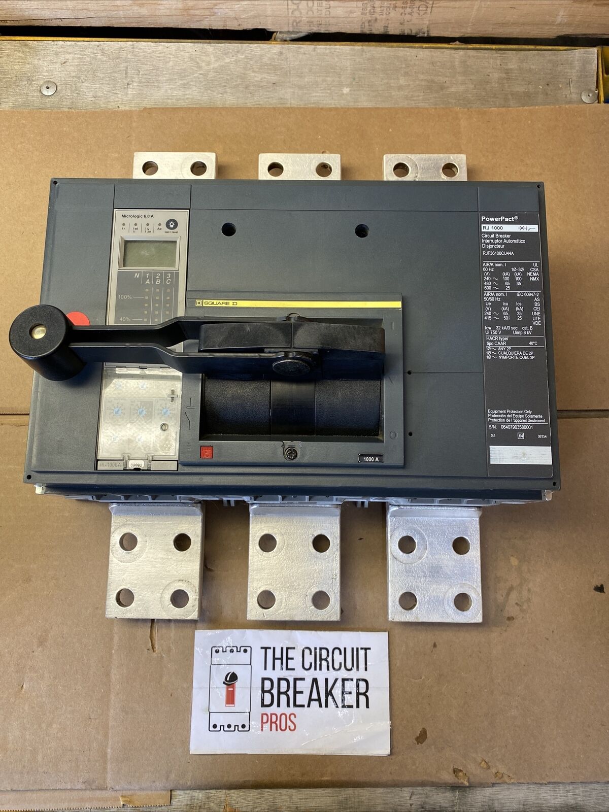 Square D RJF36100CU44A Refurbished Very Clean Test Report