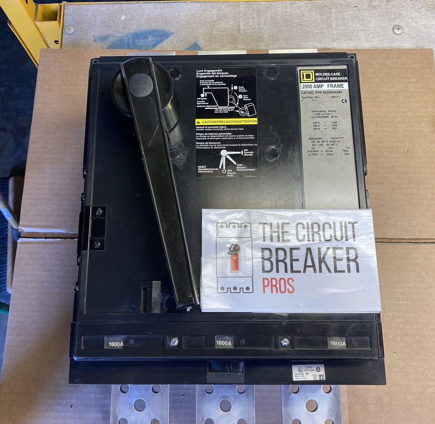 Square D | PHF362000A680 | 1600 Amp | 600 Volt | 65k | Circuit Breaker