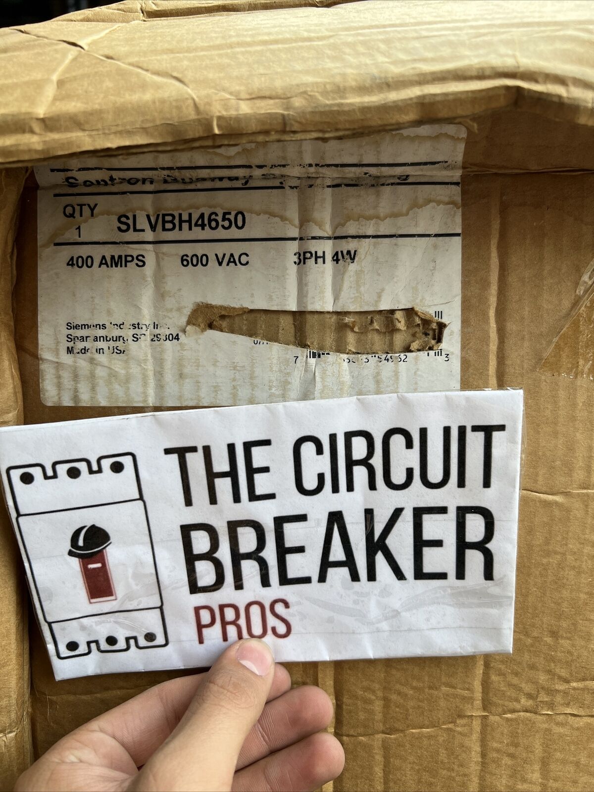 Siemens SLVBH4650 Fusible Switch Plug In Bus Plug 400A 600v 3Ph 4W New In Box